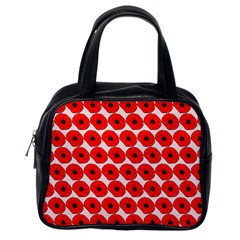 Red Peony Flower Pattern Classic Handbag (one Side)