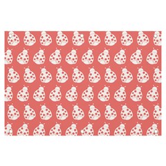 Coral And White Lady Bug Pattern Banner and Sign 6  x 4 