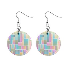 Color-blocks Mini Button Earrings by nateshop