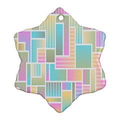 Color-blocks Snowflake Ornament (two Sides) by nateshop