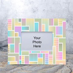 Color-blocks White Tabletop Photo Frame 4 x6  by nateshop