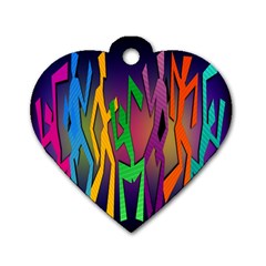 Dancing Dog Tag Heart (one Side) by nateshop