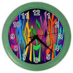 Dancing Color Wall Clock by nateshop