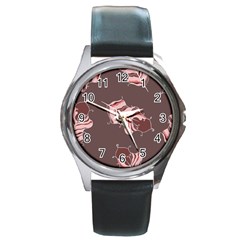 Feather Round Metal Watch by nateshop