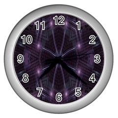 Geometric-art-001 Wall Clock (silver)