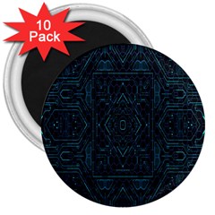 Geometric-art-003 3  Magnets (10 pack) 