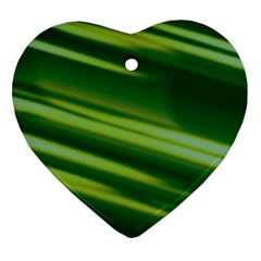 Green-01 Heart Ornament (two Sides) by nateshop