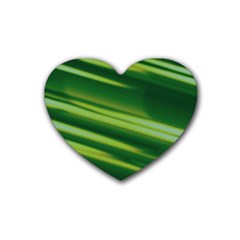 Green-01 Rubber Heart Coaster (4 pack)