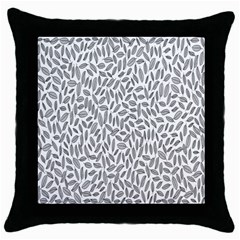 Leaves-011 Throw Pillow Case (black) by nateshop