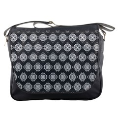 Abstract Knot Geometric Tile Pattern Messenger Bag by GardenOfOphir