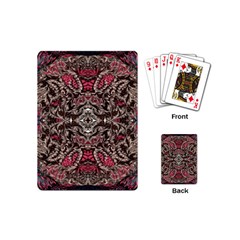 Pink Brown Liquify Repeats Iii Playing Cards Single Design (mini) by kaleidomarblingart