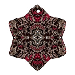 Pink Brown Liquify Repeats Iii Ornament (snowflake)