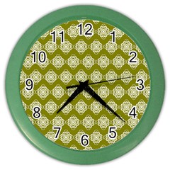 Abstract Knot Geometric Tile Pattern Color Wall Clock