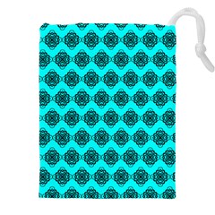 Abstract Knot Geometric Tile Pattern Drawstring Pouch (4xl) by GardenOfOphir