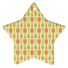 Spatula Spoon Pattern Star Ornament (two Sides) by GardenOfOphir