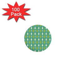 Spatula Spoon Pattern 1  Mini Buttons (100 Pack)  by GardenOfOphir
