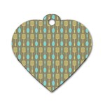 Spatula Spoon Pattern Dog Tag Heart (Two Sides) Back