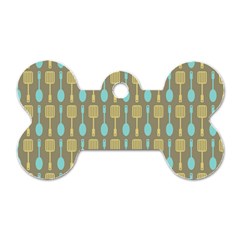 Spatula Spoon Pattern Dog Tag Bone (one Side) by GardenOfOphir