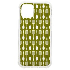 Olive Green Spatula Spoon Pattern Iphone 12 Mini Tpu Uv Print Case	 by GardenOfOphir