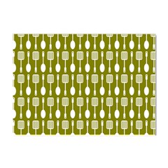 Olive Green Spatula Spoon Pattern Crystal Sticker (a4) by GardenOfOphir