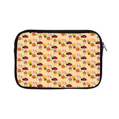 Colorful Ladybug Bess And Flowers Pattern Apple Ipad Mini Zipper Cases by GardenOfOphir