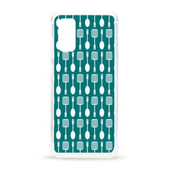 Teal And White Spatula Spoon Pattern Samsung Galaxy S20 6 2 Inch Tpu Uv Case by GardenOfOphir