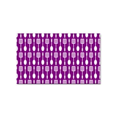 Magenta Spatula Spoon Pattern Sticker Rectangular (10 Pack) by GardenOfOphir