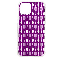 Magenta Spatula Spoon Pattern Iphone 12 Pro Max Tpu Uv Print Case by GardenOfOphir