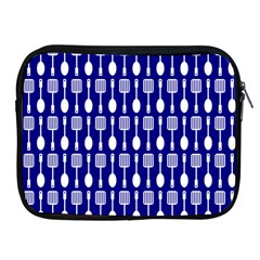 Indigo Spatula Spoon Pattern Apple Ipad 2/3/4 Zipper Cases by GardenOfOphir