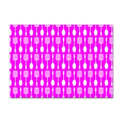 Purple Spatula Spoon Pattern Sticker A4 (10 pack)