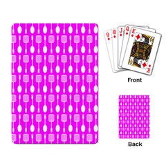 Purple Spatula Spoon Pattern Playing Cards Single Design (Rectangle)