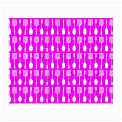 Purple Spatula Spoon Pattern Small Glasses Cloth (2 Sides)
