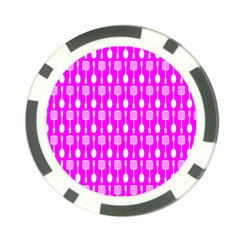 Purple Spatula Spoon Pattern Poker Chip Card Guard (10 pack)