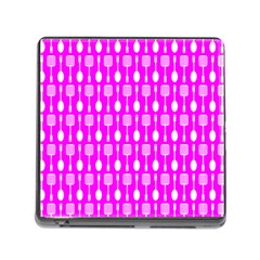 Purple Spatula Spoon Pattern Memory Card Reader (Square 5 Slot)
