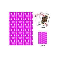 Purple Spatula Spoon Pattern Playing Cards Single Design (mini) by GardenOfOphir