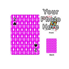 Purple Spatula Spoon Pattern Playing Cards 54 Designs (Mini)