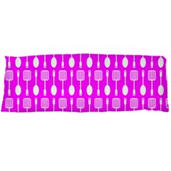 Purple Spatula Spoon Pattern Body Pillow Case Dakimakura (Two Sides)