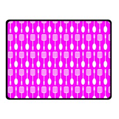 Purple Spatula Spoon Pattern Two Sides Fleece Blanket (Small)