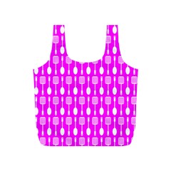 Purple Spatula Spoon Pattern Full Print Recycle Bag (S)