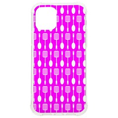 Purple Spatula Spoon Pattern iPhone 12/12 Pro TPU UV Print Case