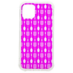 Purple Spatula Spoon Pattern iPhone 12 mini TPU UV Print Case	