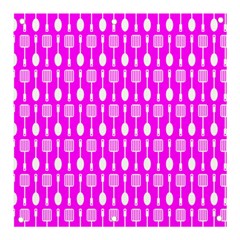 Purple Spatula Spoon Pattern Banner and Sign 3  x 3 