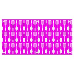 Purple Spatula Spoon Pattern Banner and Sign 4  x 2 