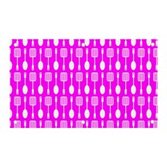 Purple Spatula Spoon Pattern Banner and Sign 5  x 3 