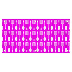 Purple Spatula Spoon Pattern Banner and Sign 6  x 3 