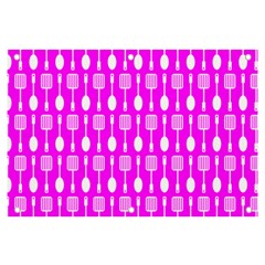 Purple Spatula Spoon Pattern Banner and Sign 6  x 4 
