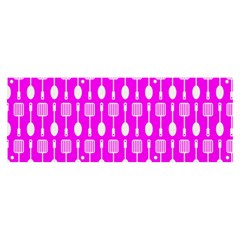 Purple Spatula Spoon Pattern Banner and Sign 8  x 3 