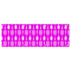 Purple Spatula Spoon Pattern Banner and Sign 9  x 3 