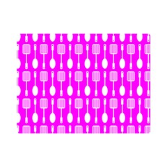 Purple Spatula Spoon Pattern Premium Plush Fleece Blanket (mini)