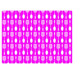 Purple Spatula Spoon Pattern Premium Plush Fleece Blanket (Extra Small)